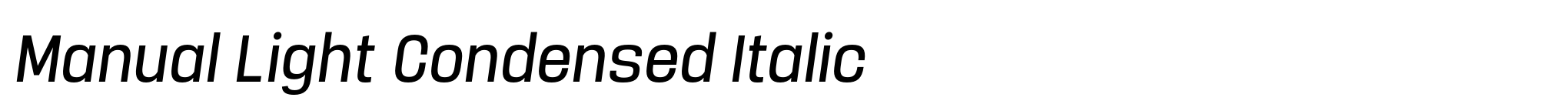 Manual Light Condensed Italic image